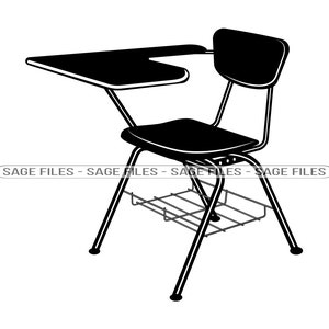 Bureau d’école SVG, Svg d’école, Svg d’étudiant, Clipart de bureau d’école, Fichiers de bureau d’école pour Cricut, Fichiers de coupe pour silhouette, Png, Dxf