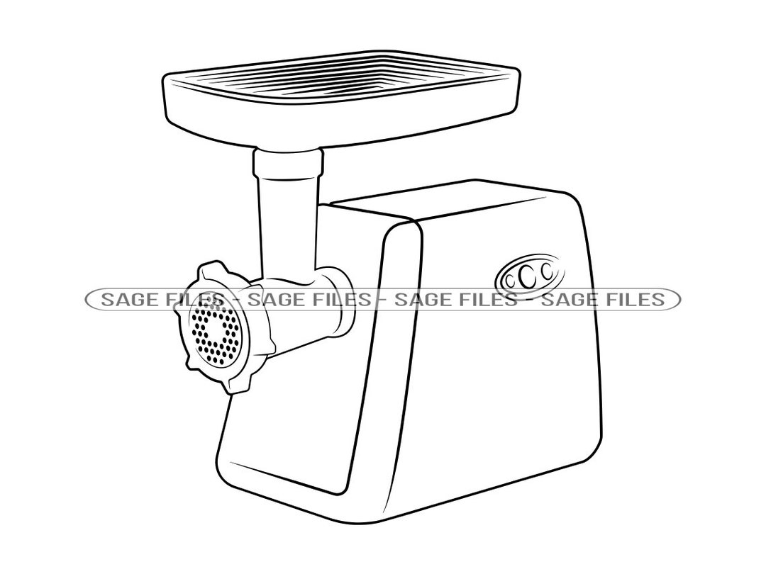 Meat Grinder Outline 2 SVG, Meat Grinder Svg, Meat Grinder Clipart