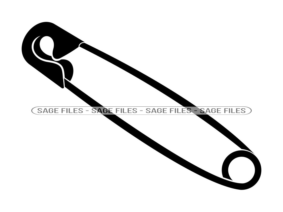 Safety Pin SVG Safety Pin Clipart Safety Pin Files for Etsy