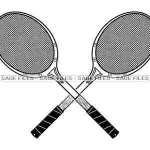 Logotipo de tênis retrô SVG, raquete de tênis Svg, tênis Svg, clipart de raquete de tênis, arquivos para Cricut, arquivos cortados para silhueta, Png, Dxf