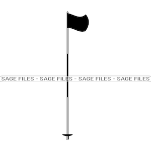Golf Flag #2 SVG, Golf Flag Svg, Golf Svg, Golf Flag Clipart, Golf Files for Cricut, Golf Flag Cut Files For Silhouette, Png, Dxf