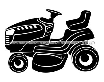 Rasenmäher Traktor #3, Rasenmäher SVG, Landscaping Svg, Rasenmäher Clipart, Dateien für Cricut, Cut Files für Silhouette, Png, Dxf,
