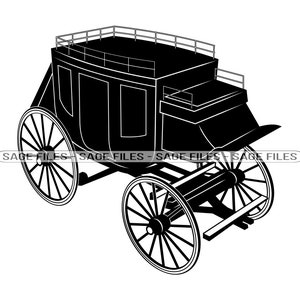 Stagecoach SVG, Carriage Svg, Stagecoach Clipart, Stagecoach Files para Cricut, Stagecoach Cut Files para Silhouette, Png, Dxf