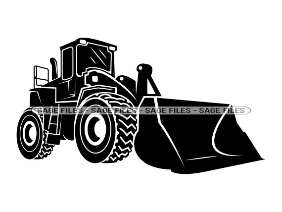 bulldozer silhouette clip art
