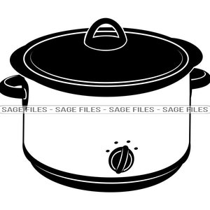Slow Cooker Clipart, Crock Pot Clip Art Crockpot Cook Cooking Dinner Chef  Retro Food Icon Cute Digital Graphic Design Small Commercial Use 
