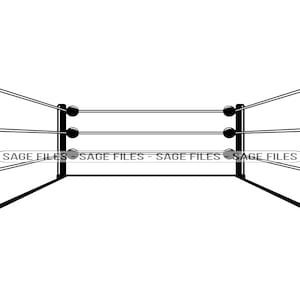 Ring de boxeo # 3 SVG, boxing svg, clipart de ring de boxeo, archivos de ring de boxeo para cricut, archivos de corte de anillo de boxeo para silueta, png, dxf