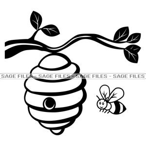 Beehive SVG, Honey Svg, Bee Svg, Beehive Clipart, Beehive Files for Cricut, Beehive Cut Files For Silhouette, Png, Dxf,