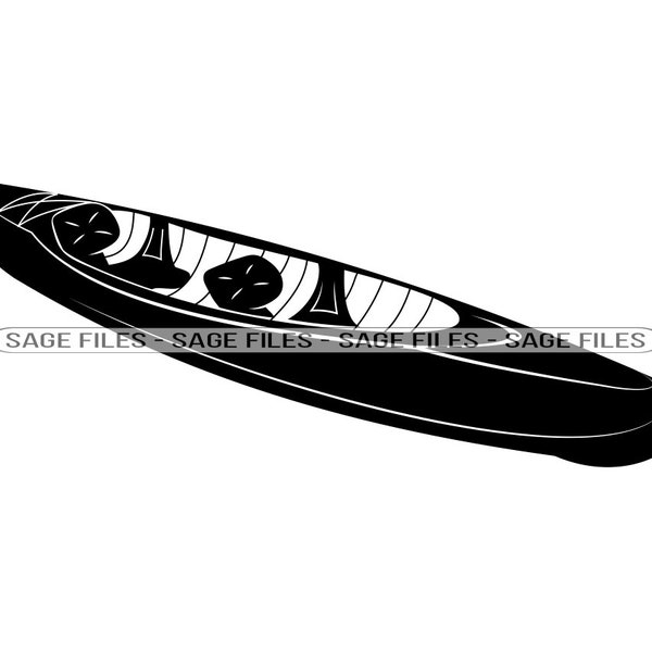 Canoe SVG, Kayak SVG, Boat Svg, Canoe Clipart, Canoe Files for Cricut, Canoe Cut Files For Silhouette, Png, Dxf