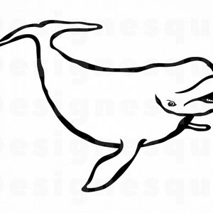 Beluga Wal SVG, Beluga Wal Clipart, Beluga Wal Clipart, Beluga Wal Clipart, Beluga Wal Clipart Für Cricut, Beluga Wal Cut Dateien für Silhouette, Png, Dxf
