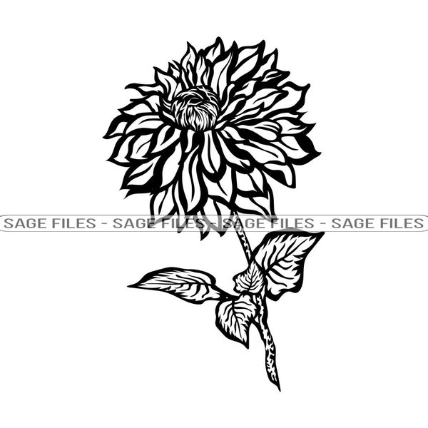 Beautiful Flower SVG, Flower Svg, Flower Clipart, Flower Files for Cricut, Flower Cut Files For Silhouette, Png, Dxf