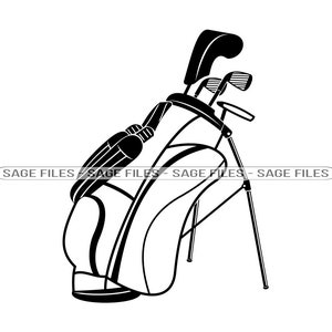 Bolsa de palo de golf SVG, Golf svg, Bolsa de golf SVG, Bolsa de golf Clipart, Archivos de bolsa de golf para Cricut, Archivos de corte de golf para Silhouette, Png, Dxf