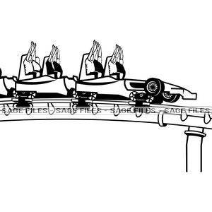 Roller Coaster #6 SVG, Roller Coaster Clipart, Roller Coaster Files for Cricut, Roller Coaster Cut Files For Silhouette, Png, Dxf