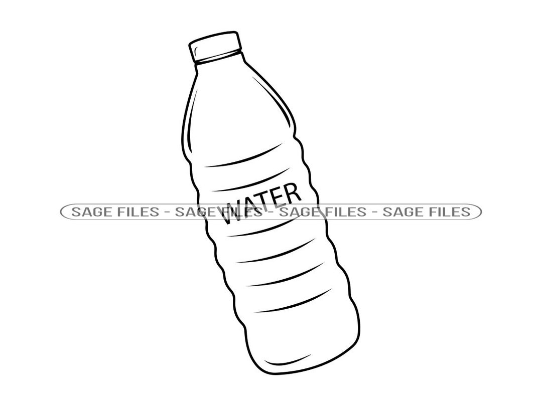 Water Bottle Outline SVG, Bottle Svg, Water Bottle SVG, Soda Bottle
