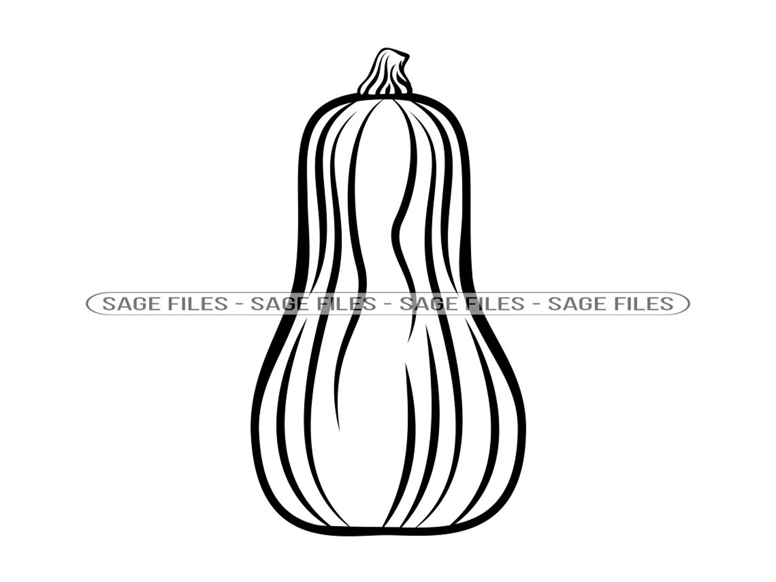 Butternut Squash SVG Butternut Squash Clipart Butternut - Etsy