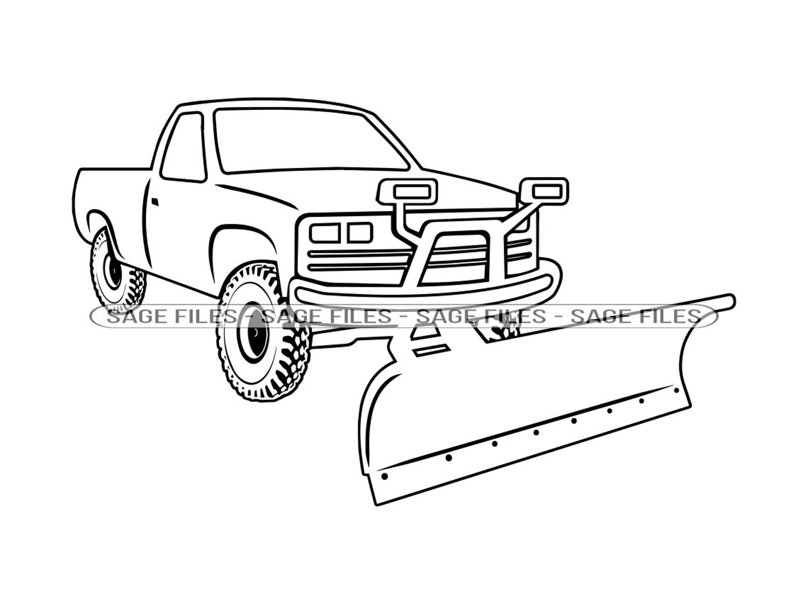 Snow Truck Outline 2 SVG Snowplow SVG Snow Svg Winter Svg Etsy Finland