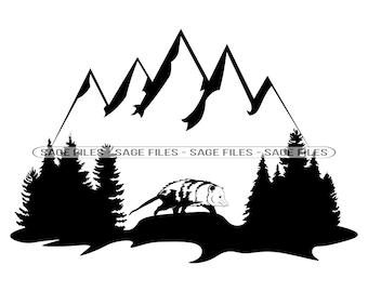 Opossum Wildlife SVG, Opossum Forest and Mountain Svg, Opossum Svg, Opossum PNG, Design, Clipart, Cut Files, Png, Dxf