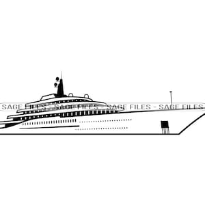 Giant Yacht SVG, Yacht Svg, Yacht Clipart, Yacht Files for Cricut, Yacht Cut Files For Silhouette, Png, Dxf