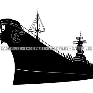 Battleship #2 SVG, Battleship SVG, Navy Svg, Battleship Clipart, Battleship Files for Cricut, Cut Files For Silhouette, Png, Dxf