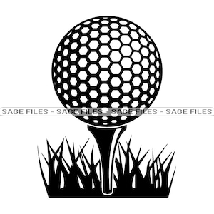 Pelota de golf # 6 SVG, Pelota de golf SVG, Golf svg, Clipart de pelota de golf, Archivos de pelota de golf para Cricut, Archivos de corte de pelota de golf para silueta, Png, Dxf,