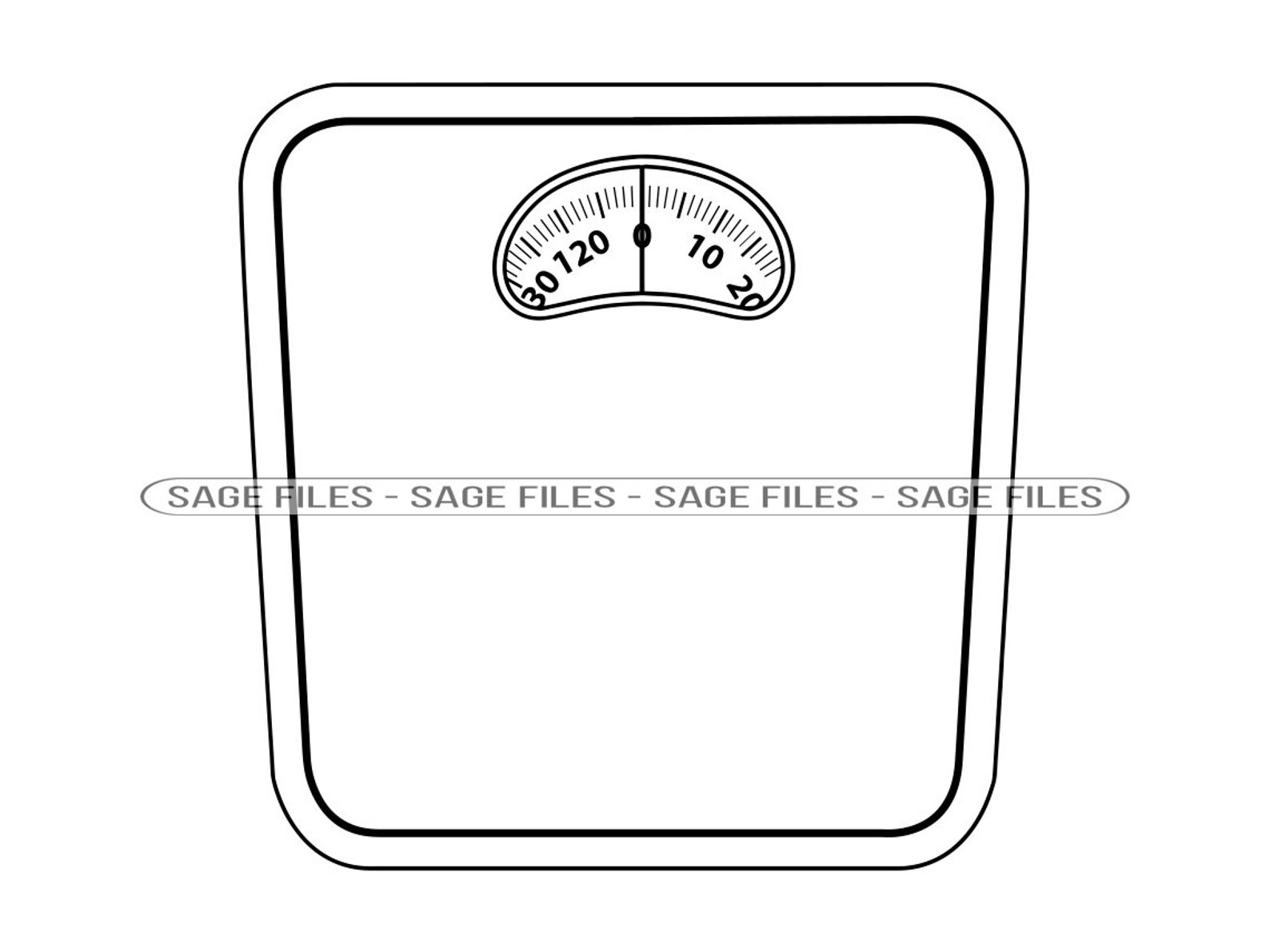 Weight Scales Outline SVG Weight Scales SVG Diet SVG Weight Etsy