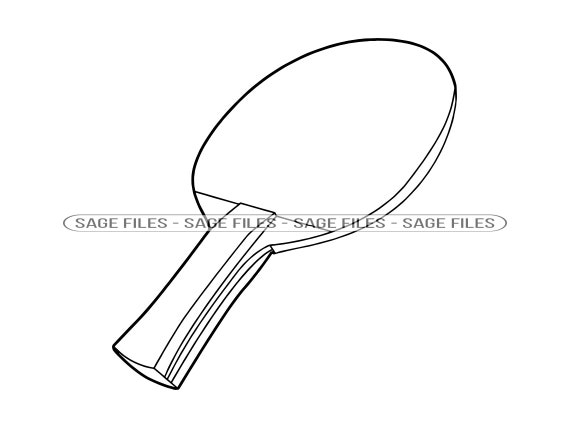 Ping Pong Racket Outline 2 SVG Ping Pong SVG Table Tennis - Etsy