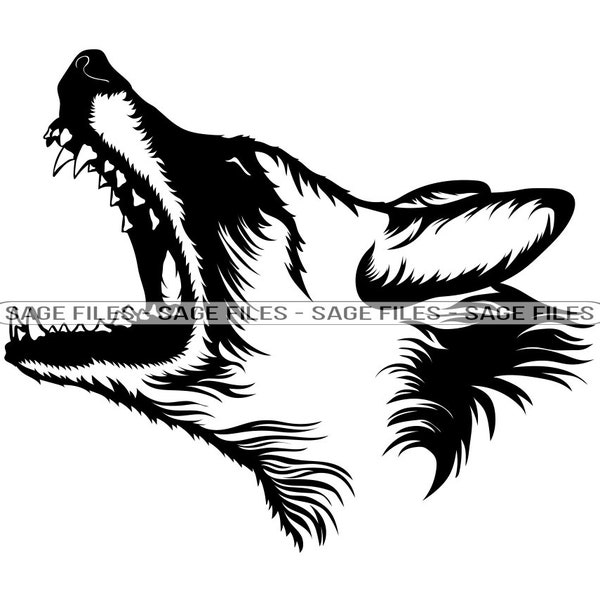 Angry Dog #2 SVG, Barking Dog SVG, Dog Svg, Attack Dog Svg, Angry Dog Clipart, Files for Cricut, Cut Files For Silhouette, Png, Dxf