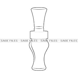 Duck Call Outline SVG, Duck Hunting Svg, Duck Whistle Svg, Duck Call Clipart, Files for Cricut, Cut Files For Silhouette, Png, Dxf