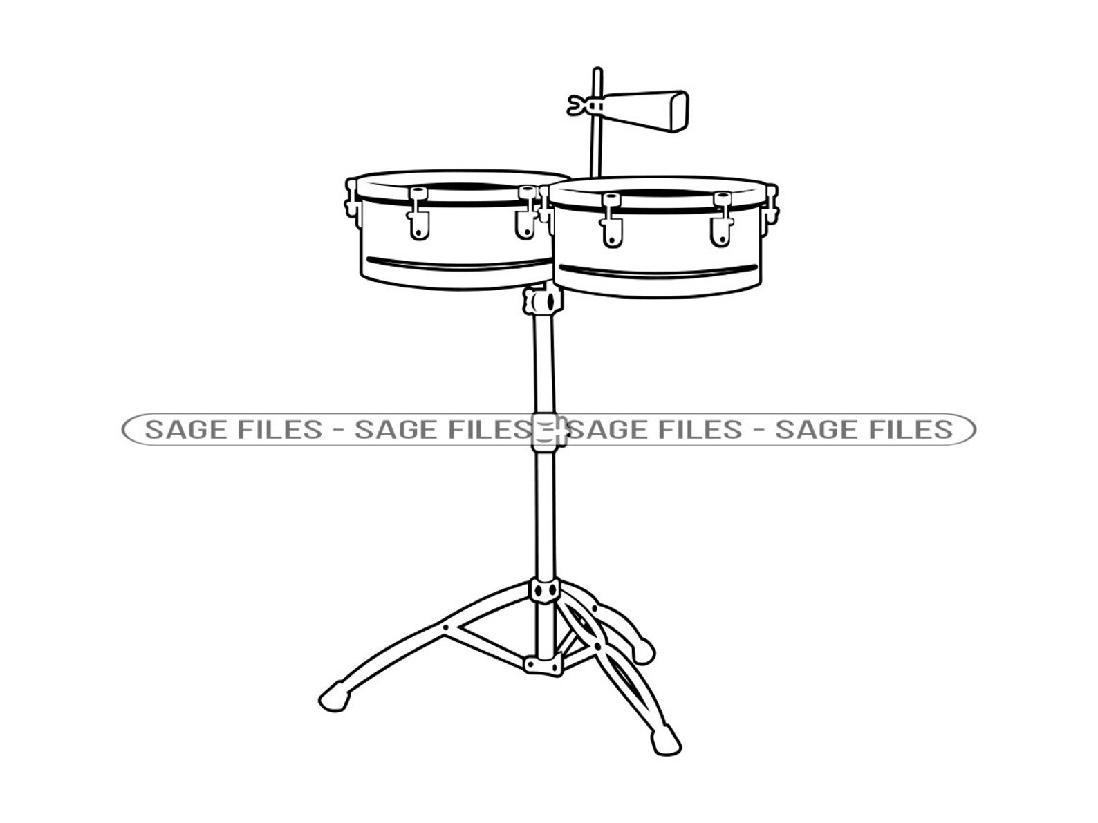 Timbales Outline SVG Timbales Svg Timbales Clipart Timbales Etsy