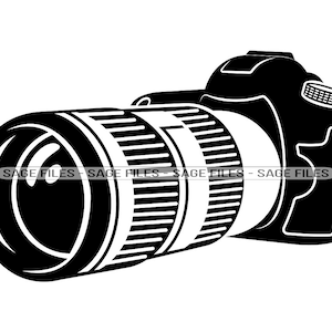 Long Focus Lens Camera SVG, Photography Svg, Photo Camera, Camera Clipart, Camera Files for Cricut, Cut Files For Silhouette, Png, Dxf,