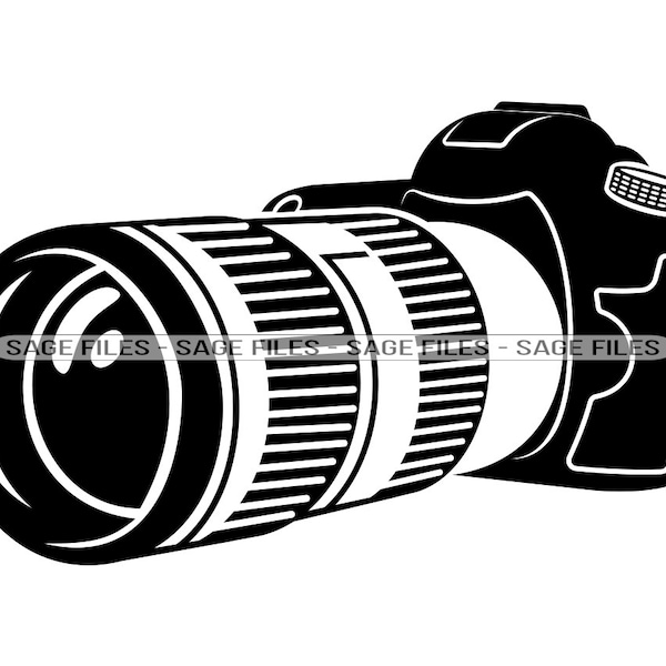 Long Focus Lens Camera SVG, Photography Svg, Photo Camera, Camera Clipart, Camera Files for Cricut, Cut Files For Silhouette, Png, Dxf,