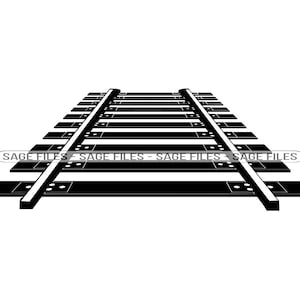 Rail Tracks Svg, Railway Track SVG, Railroad Svg, Train Svg, Rail Tracks Clipart, Files for Cricut, Cut Files For Silhouette, Png, Dxf