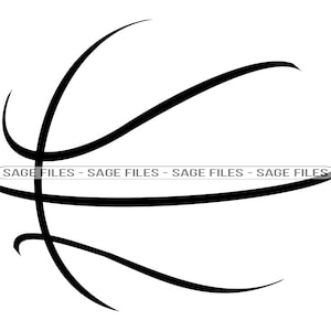 Basketball Stripes SVG, Basketball Svg, Basketball Clipart, Basketball Files for Cricut, Cut Files For Silhouette, Png, Dxf, Template