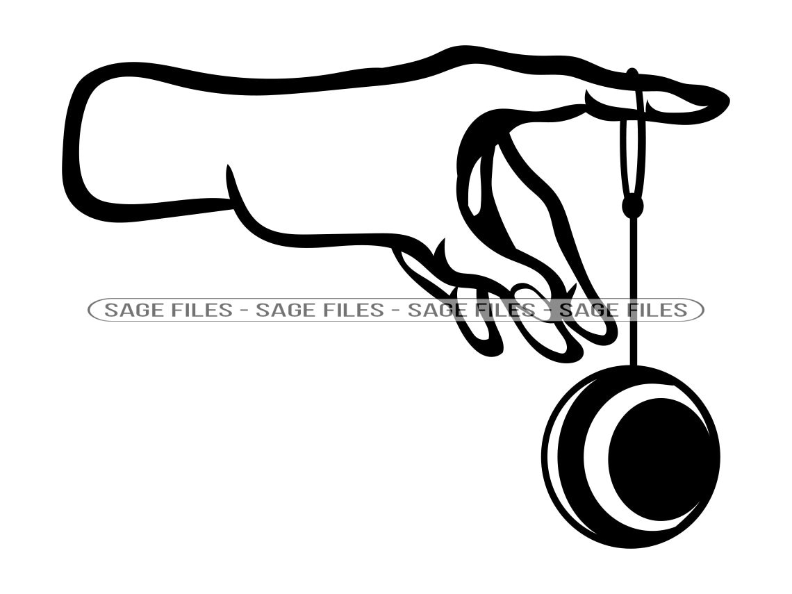 Yoyo Black And White Clipart