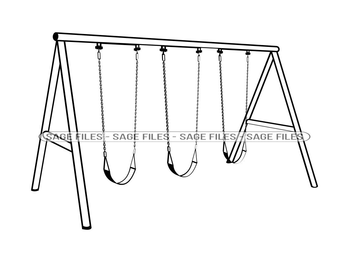 Swings SVG Playground Svg Swings Clipart Swings Files for Etsy