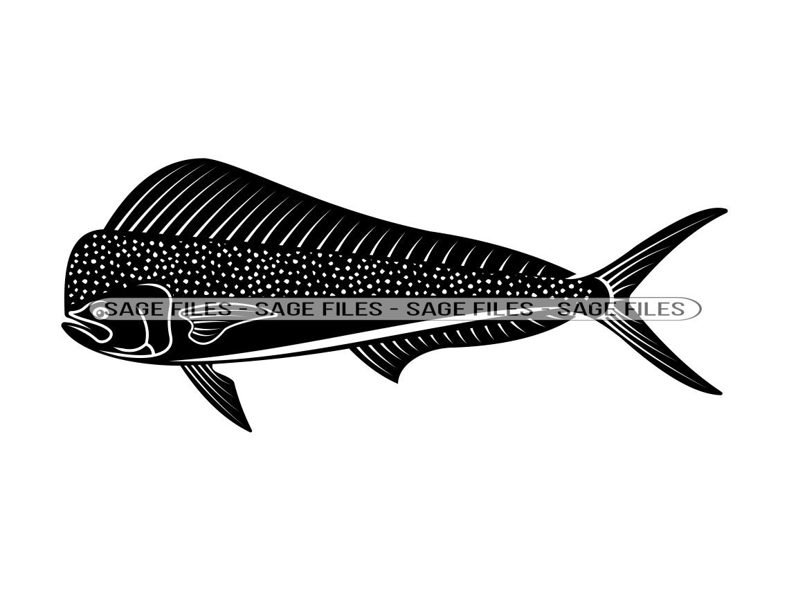 Mahimahi 2 SVG, Fishing Svg, Fish Svg, Fishing Clipart, Fishing Files
