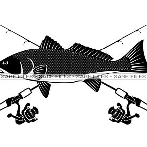 Red Drum Fishing SVG, Fishing Logo Svg, Fish Svg, Fishing Clipart, Fishing Files for Cricut, Cut Files For Silhouette, Png, Dxf