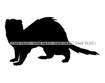 Ferret Silhouette SVG, Ferret SVG, Ferret PNG, Ferret Design, Ferret Clipart, Ferret Cut Files, Png, Dxf