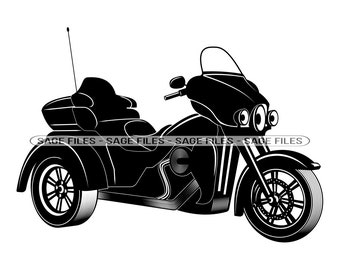 Trike Motorcycle # 3 SVG, Motorfiets Svg, Trike Svg, Trike Motorcycle Clipart, Bestanden voor Cricut, Cut Files Voor Silhouette, Png, Dxf,