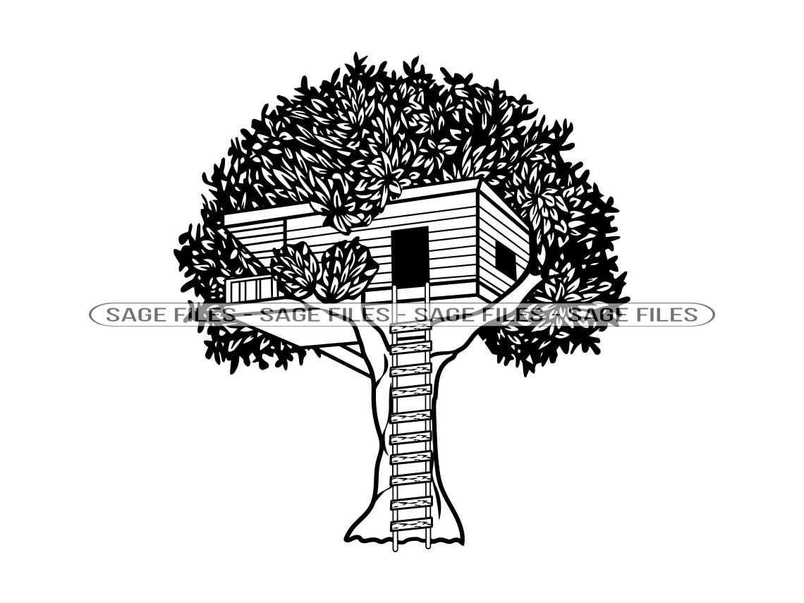 Tree House SVG Treehouse SVG Tree House Clipart Tree House Etsy UK