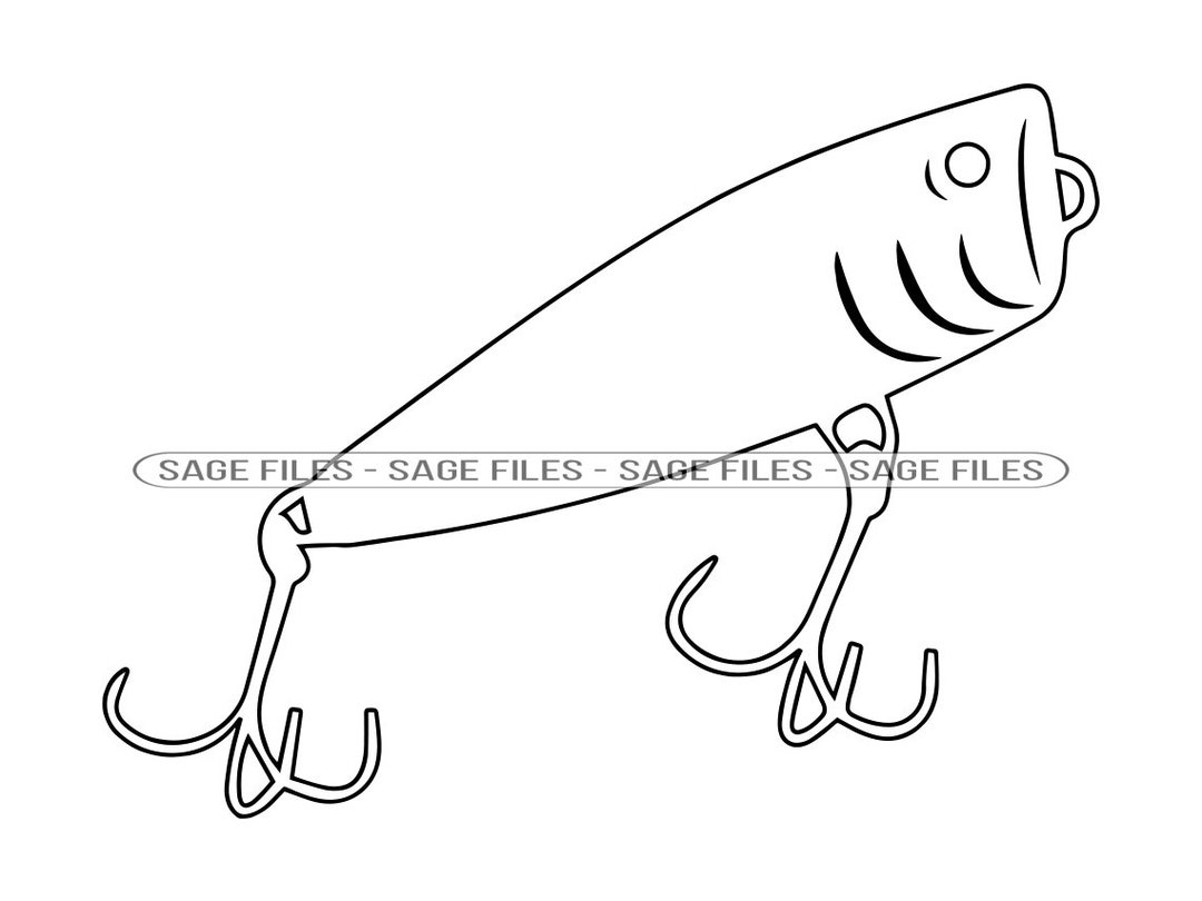 Fishing Lure Outline SVG Fishing Bait Svg Fishing Svg Etsy