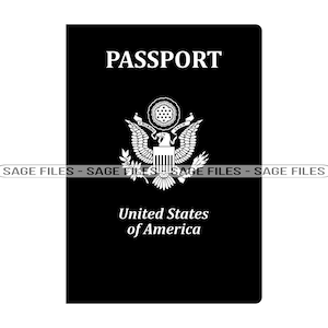 American Passport Svg, US Passport SVG, Travel Svg, Vacation Svg, Passport Clipart, Arquivos para Cricut, Arquivos cortados para silhueta, Png, Dxf,