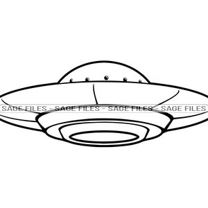 UFO Umriss SVG, UFO Svg, Aliens Svg, Raumschiff Svg, Ufo Clipart, Ufo Dateien für Cricut, Ufo Cut Dateien für Silhouette, Png, Dxf