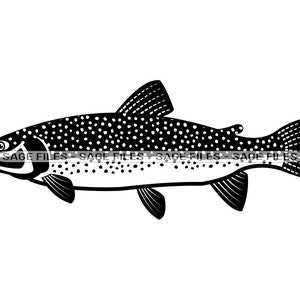 Trucha arco iris SVG, pesca svg, pez svg, clipart de pesca, archivos de pesca para cricut, archivos de corte de pesca para silueta, png, dxf