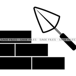 Masonry Logo Svg, Builder SVG, Mason Svg, Brickwork Svg, Contractor Svg, Clipart, Files for Cricut, Cut Files For Silhouette, Png, Dxf