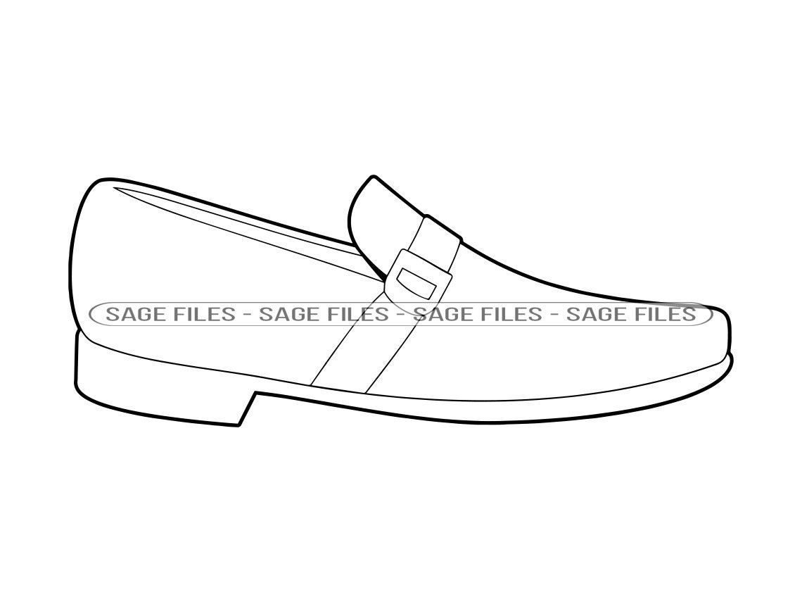 Loafer Shoe Outline SVG Dress Shoes Svg Shoe Svg Shoe Etsy