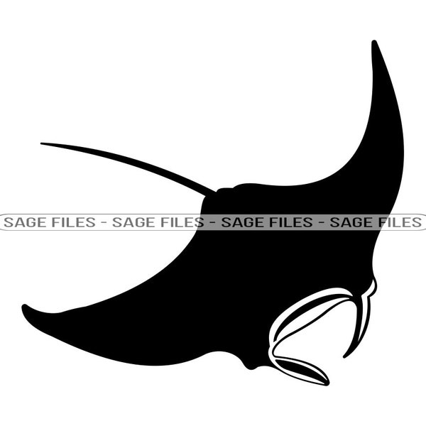 Manta Ray #3 SVG, Manta Ray SVG, Manta Ray Clipart, Manta Ray Files for Cricut, Manta Ray Cut Files For Silhouette, Png, Dxf