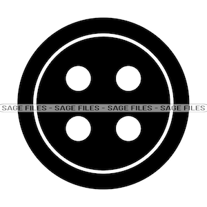 Puede incluir: Una ilustración en blanco y negro de un botón de cuatro agujeros.