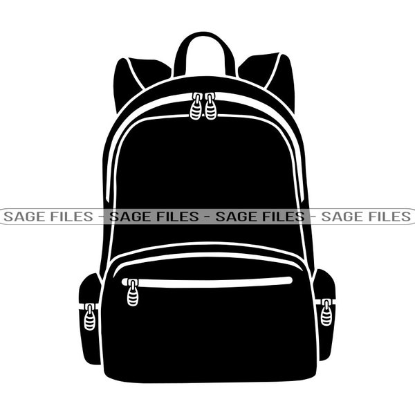 Backpack #8 SVG, Bookbag SVG, School, Knapsack, Backpack Clipart, Backpack Files for Cricut, Cut Files For Silhouette, Png, Dxf