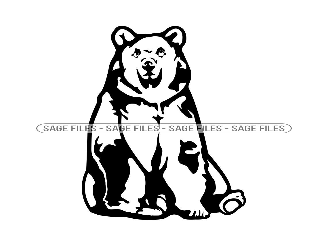 Bear 4 Svg Bear Svg Grizzly Bear Svg Bear Clipart Bear Etsy