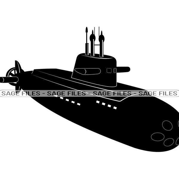 Submarine SVG, Navy Svg, Submarine Clipart, Submarine Files for Cricut, Submarine Cut Files For Silhouette, Png, Dxf